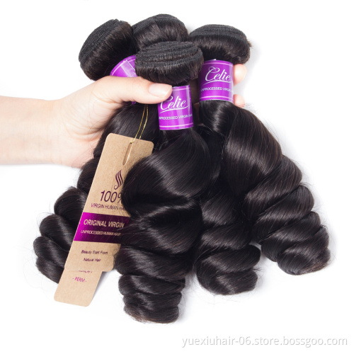 Wholesale Raw Cuticle Aligned Hair 100 Virgin Remy Human Hair Mink Brazilian Hair loose wave Bundles